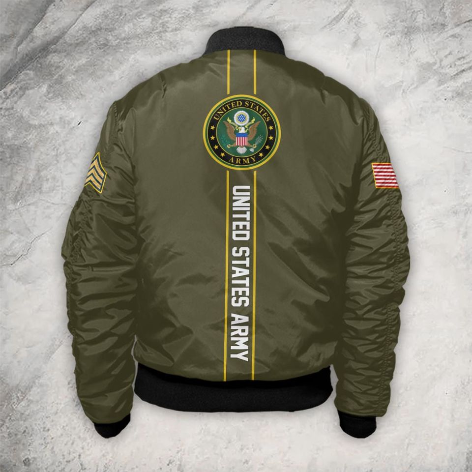 Customized US Veteran Camouflage Bomber Jacket