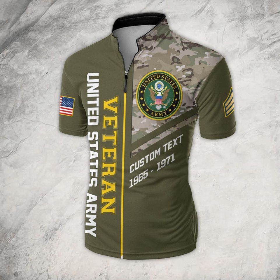 Customized US Veteran Camouflage Bowling Jersey