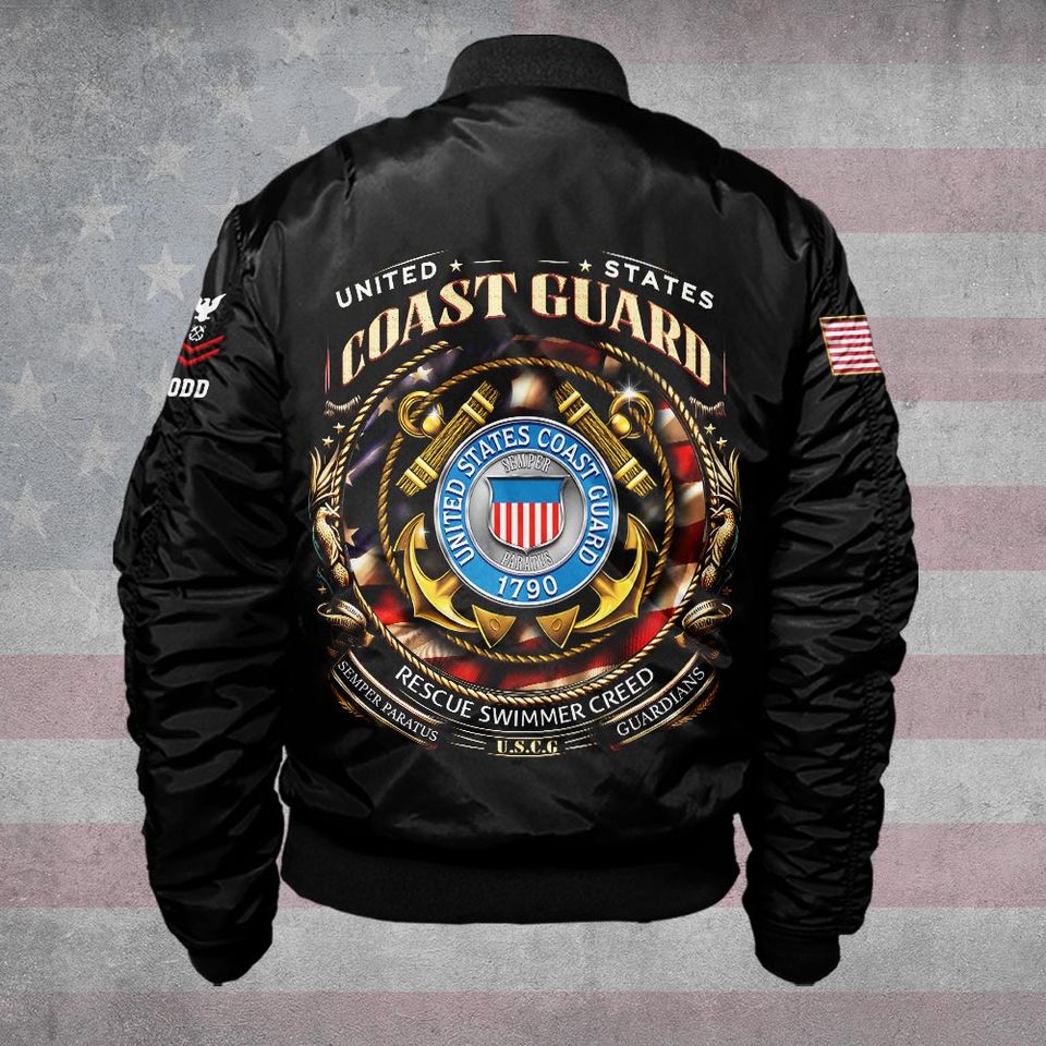 Honor United States Coast Guard Bomber Jacket