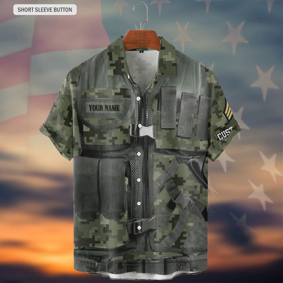Customized US Military Hawaiian Shirt