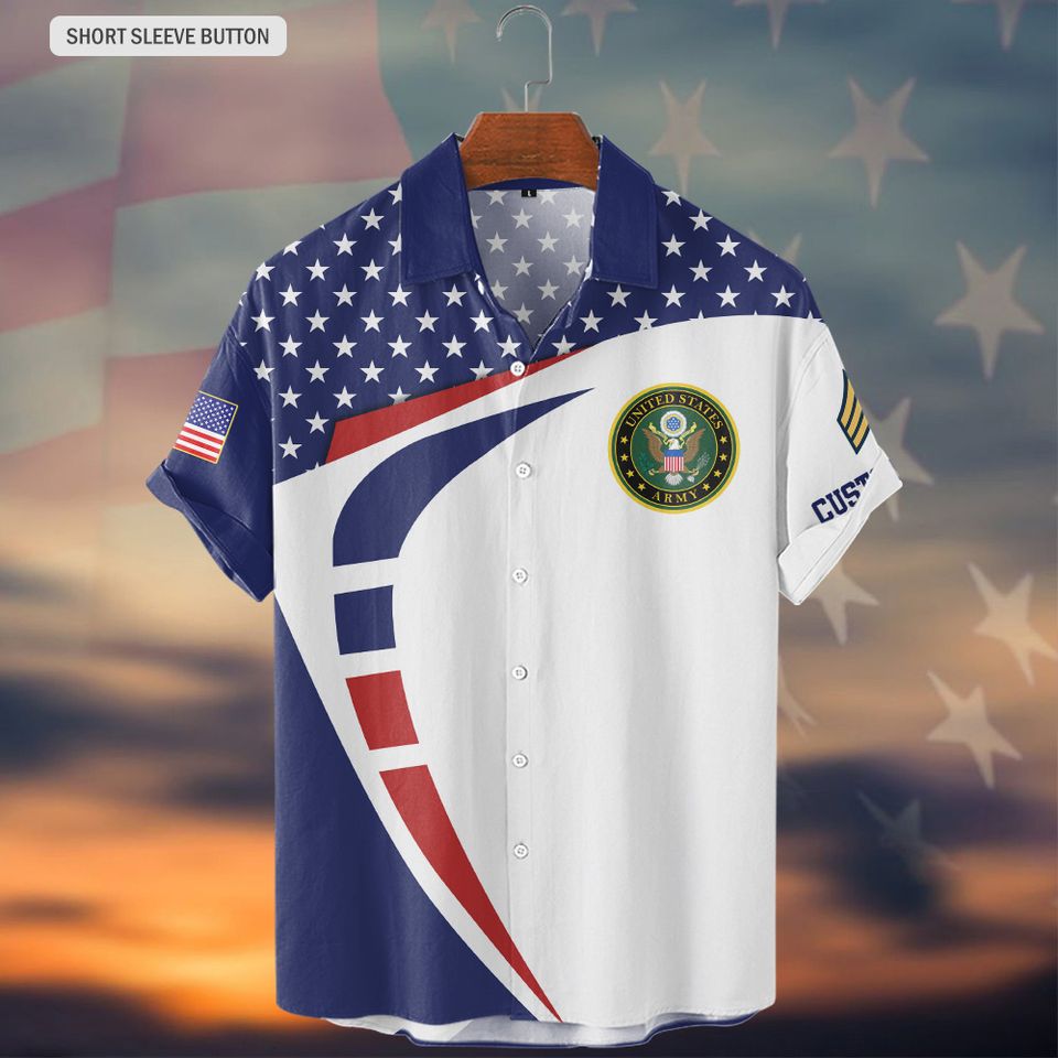 Customized US Military Hawaiian Shirt