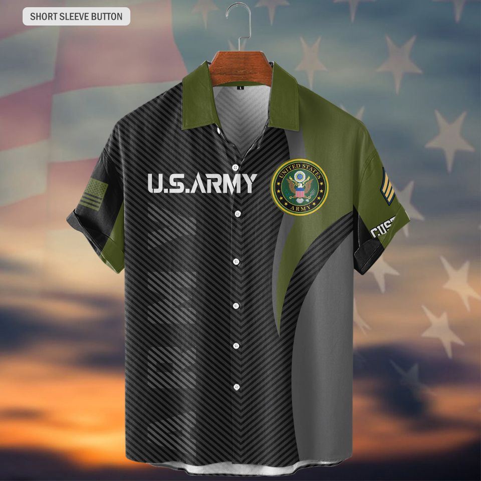 Customized US Military Hawaiian shirt