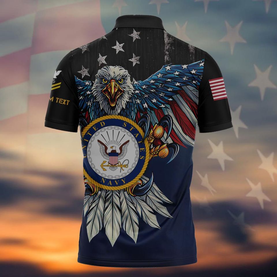 Custom U.S. Navy 3D Polo Shirt