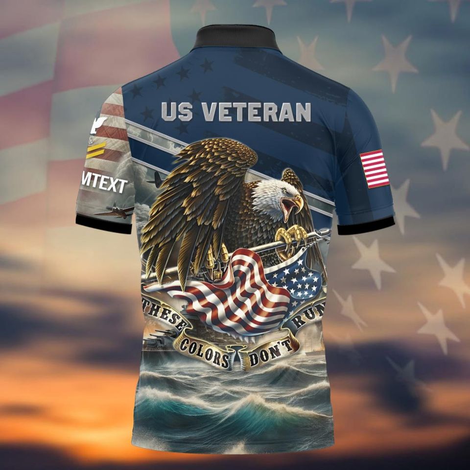 Custom US Navy Veteran Polo Shirt