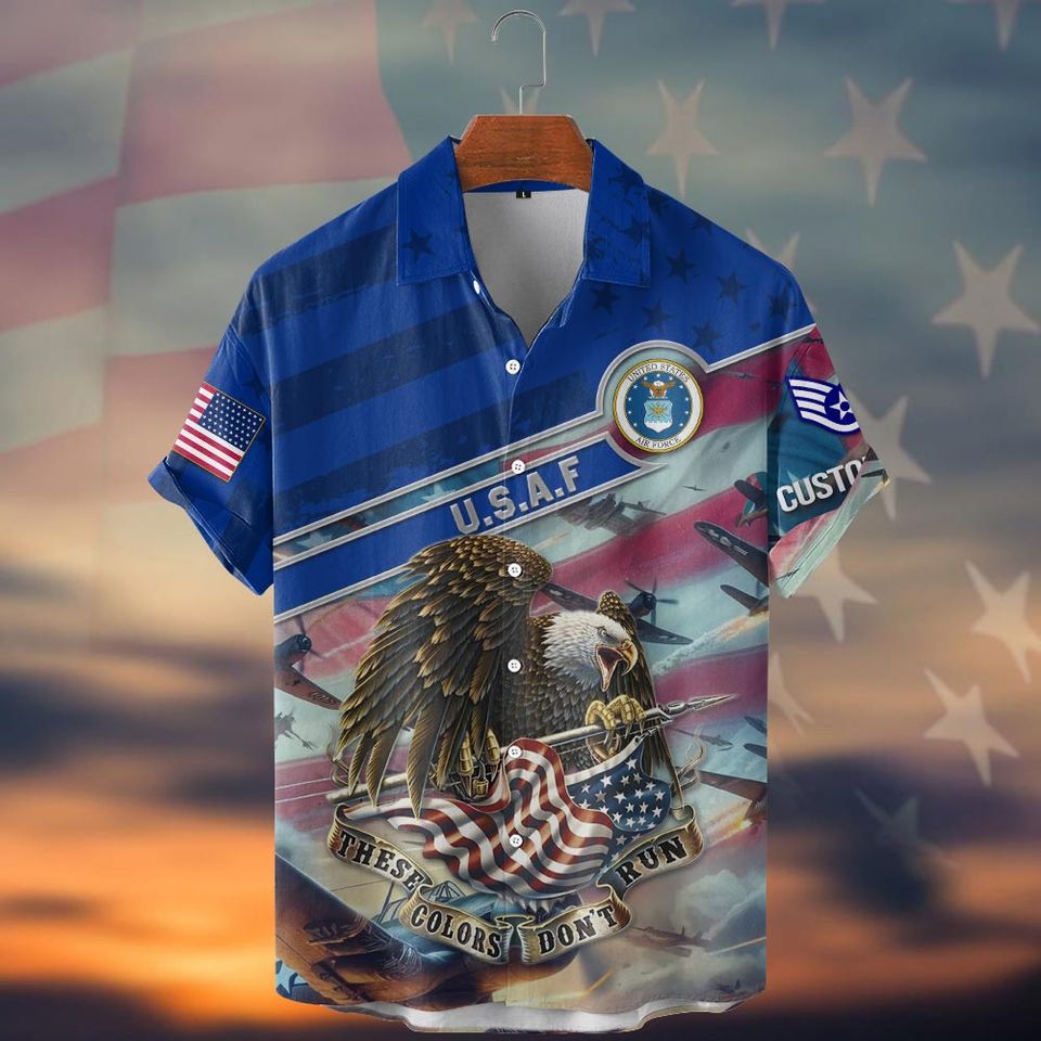 Customized US Air Force Veteran Shirts Hawaiian Shirt