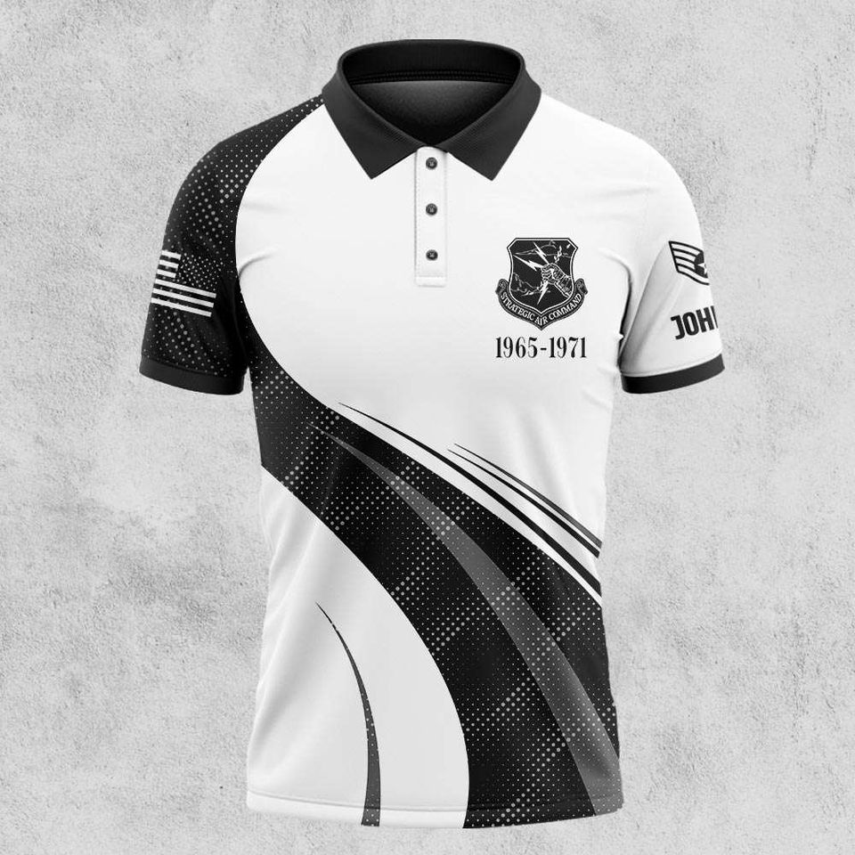 Customized USAF Command Polo Shirt Patriotic Military Gift