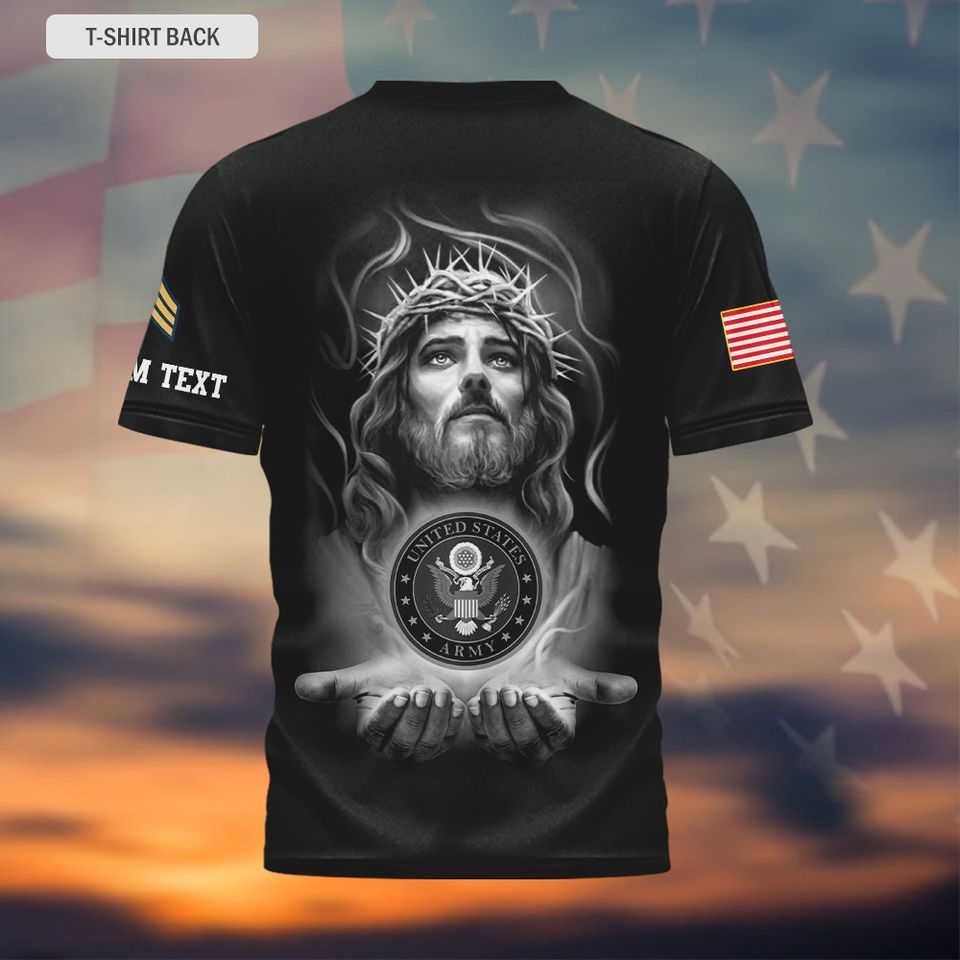 Customized One Nation Under God U.S. Veteran 3D T-Shirt