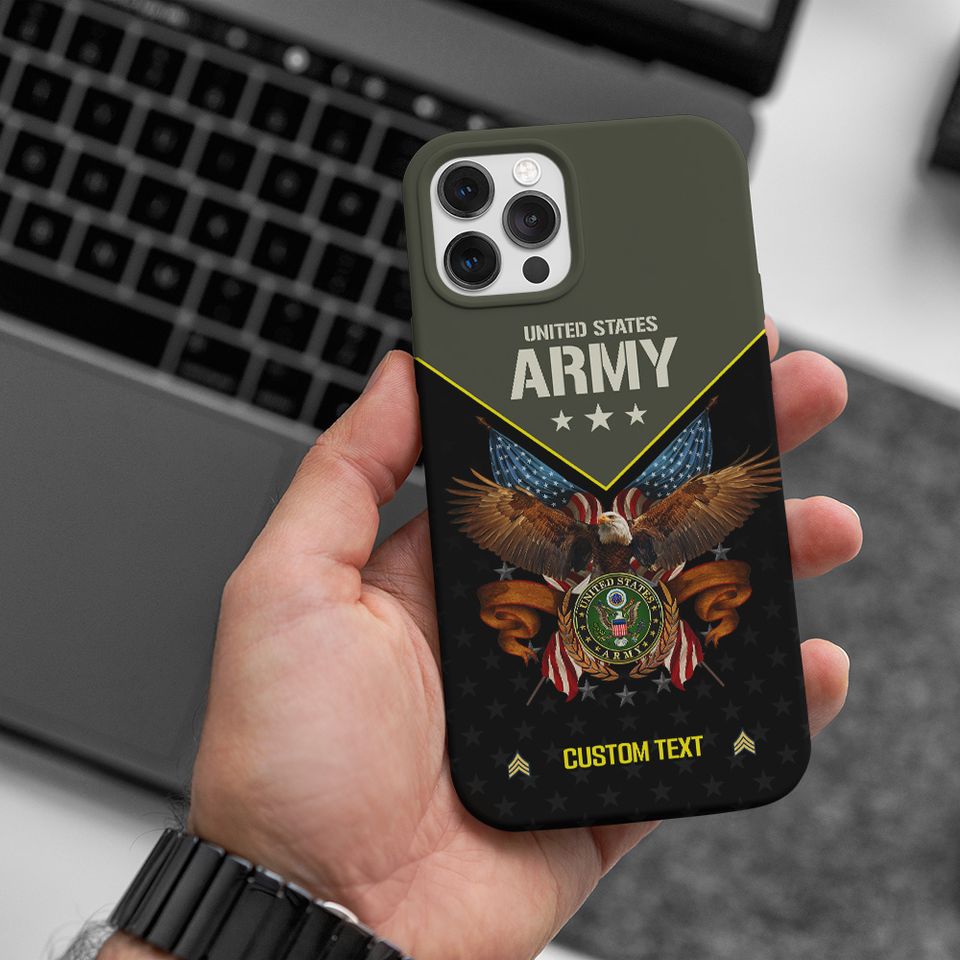 Customized US Military with Majestic Eagle Phone Case