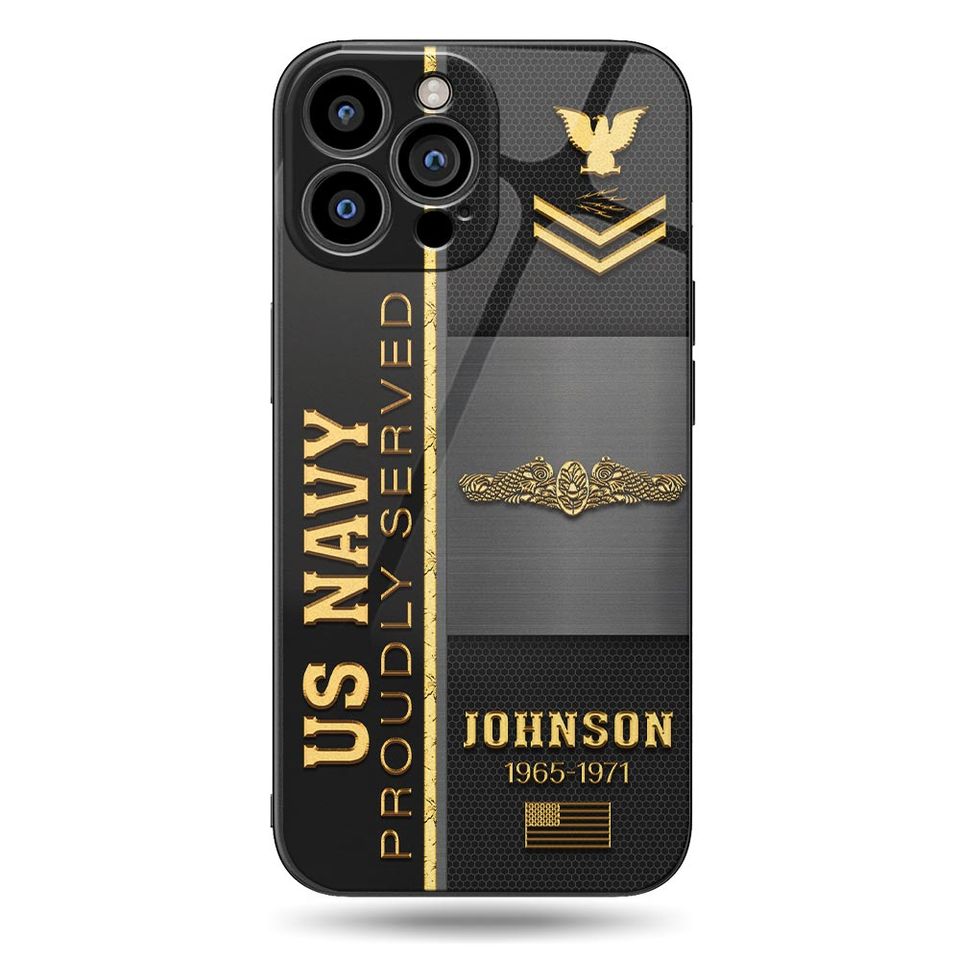 Customized US Navy Badges Proudly Served Phone Case
