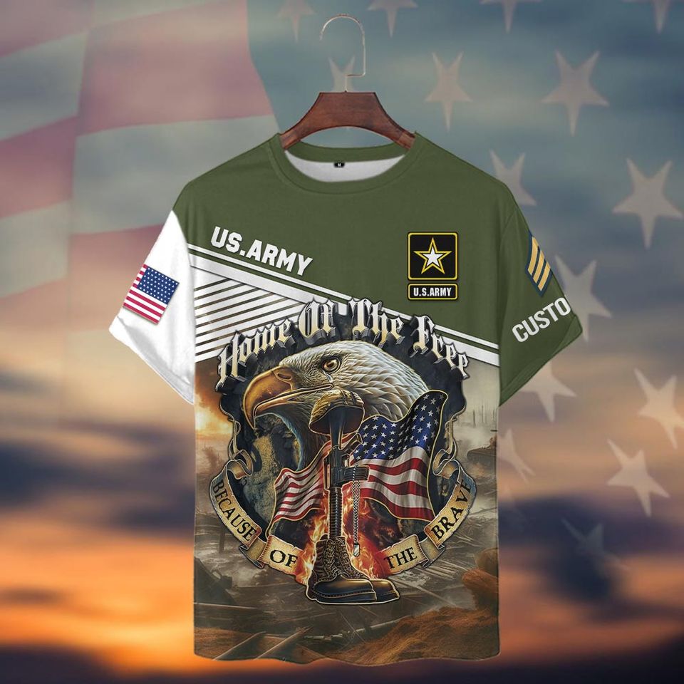 Customized US Army Veteran 3D T-Shirt