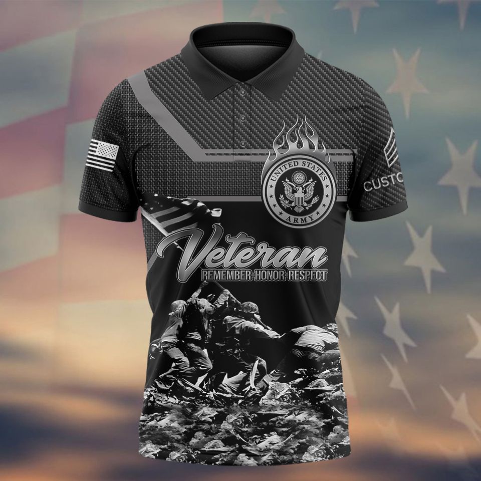 Customized U.S Veteran Honor The Fallen – Polo Shirt