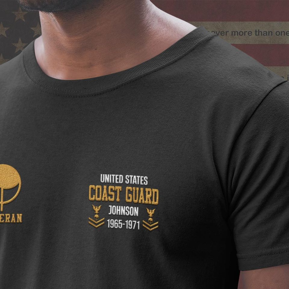 Customized US Veteran Coast Guard Rating Proudly Served