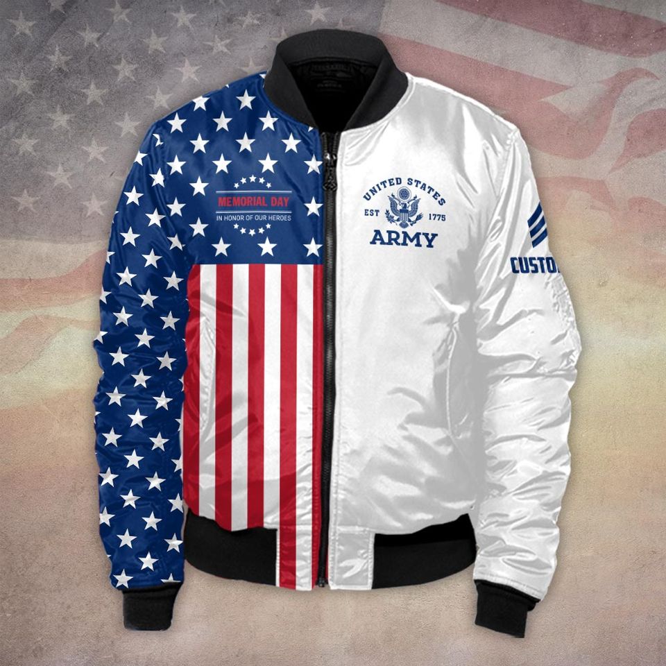 Customized Memorial Day – In Honor Of Our Heroes Bomber Jacket