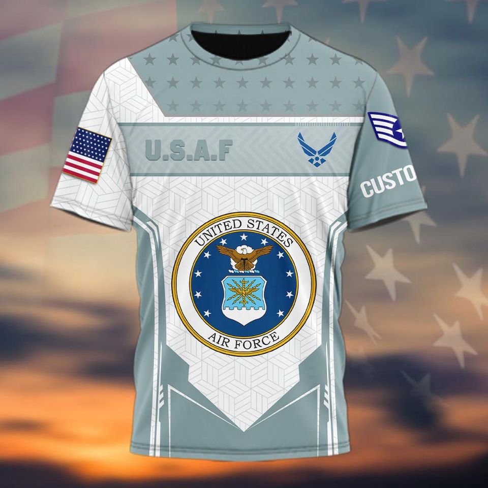 Customized US Air Force Veteran 3D T-Shirt