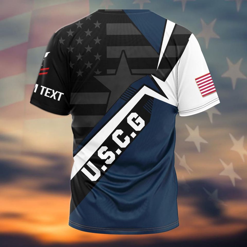 Customized US Coast Guard Veteran 3D T-Shirt