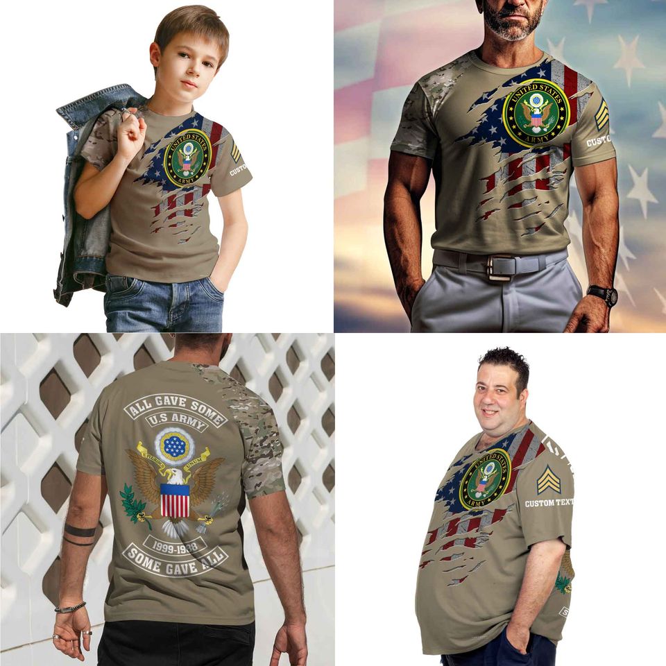 Customized All Gave Some Some Gave All US Military T-Shirt