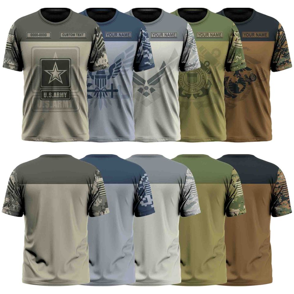 Customized US Military Camouflage  3D Shirt