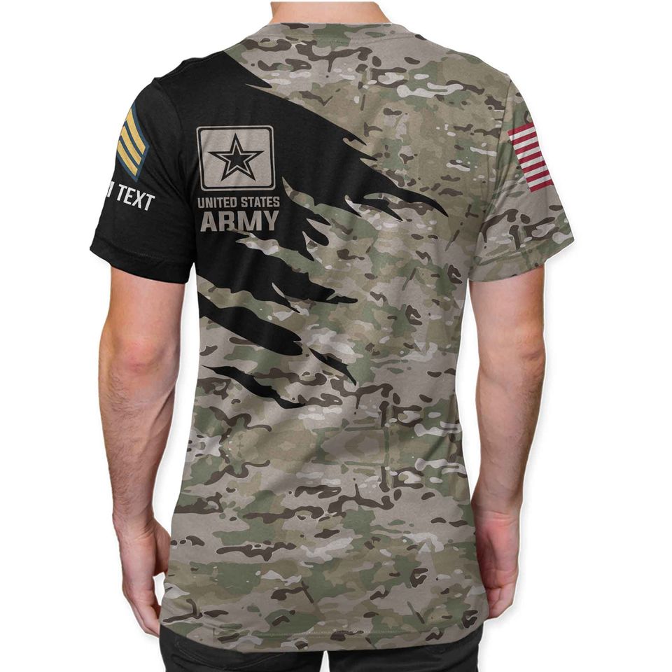 Customized Camouflage U.S. Veteran T-Shirt