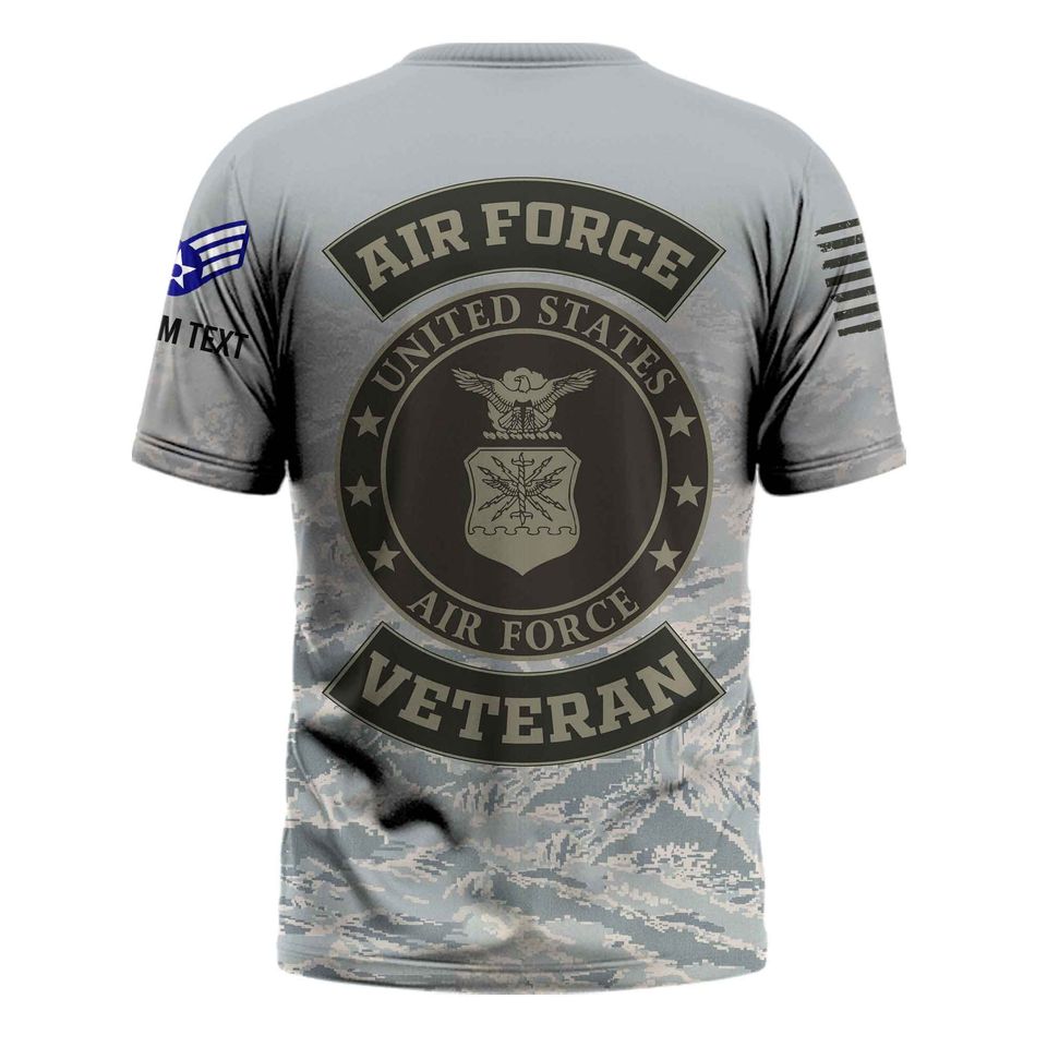USAF Veteran Camouflage Fade Design 3D Shirts