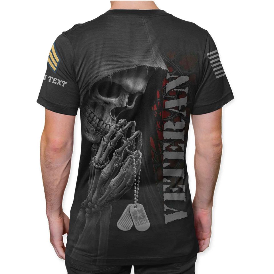 Customized US Veterans 3D T-Shirt