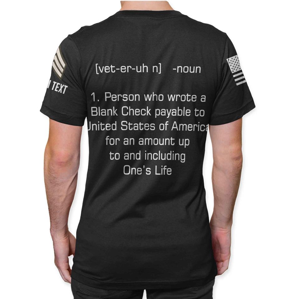 Veteran Definition 3D T-Shirt