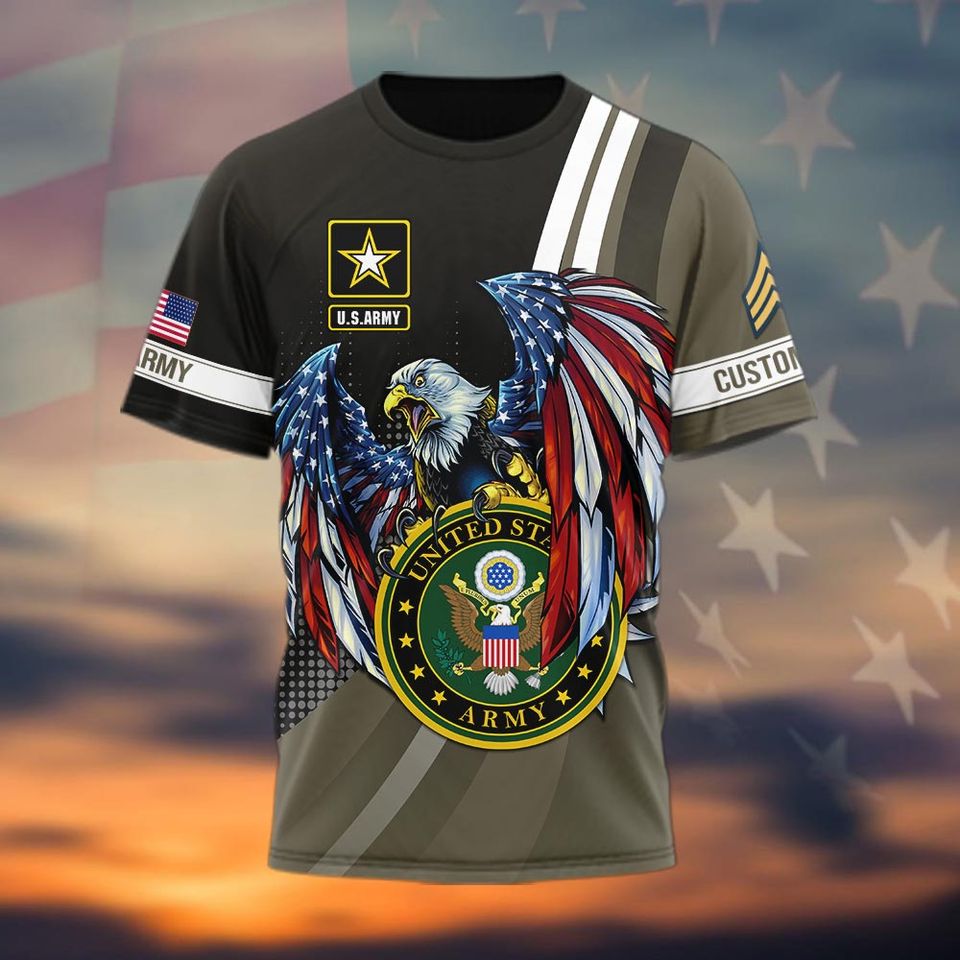 Customized US Army Veteran  3D Shirts