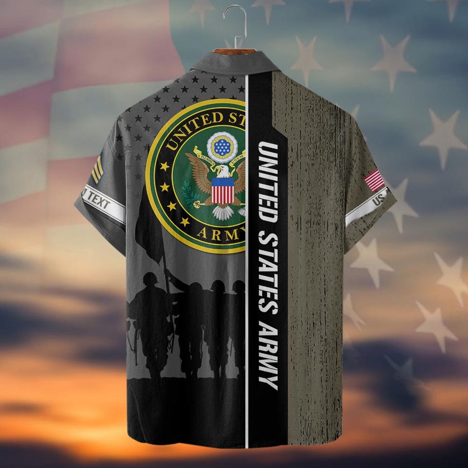 Customized US Army Veteran Shirts Hawaiian Shirt