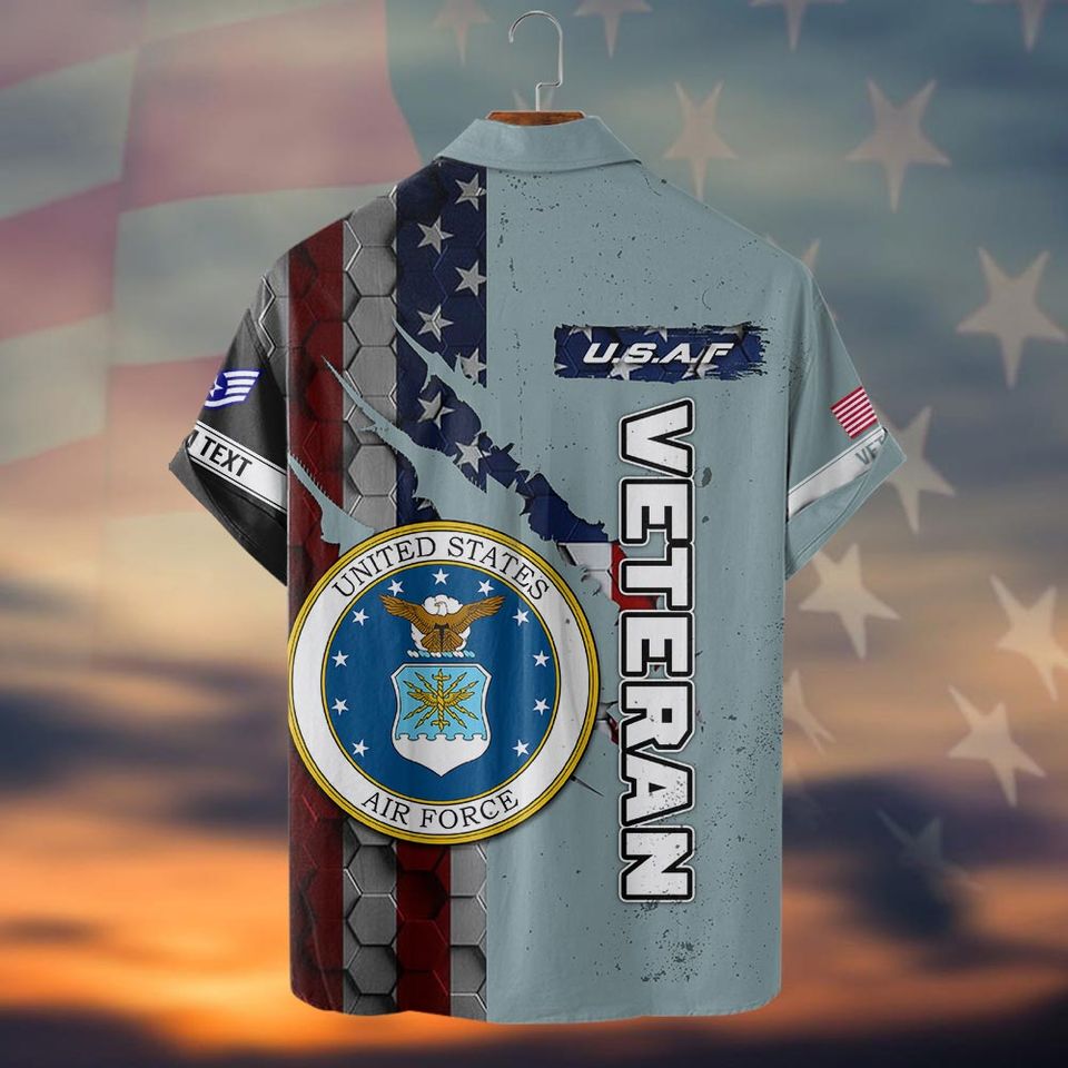 Customized US Air Force Veteran Shirts Hawaiian Shirt