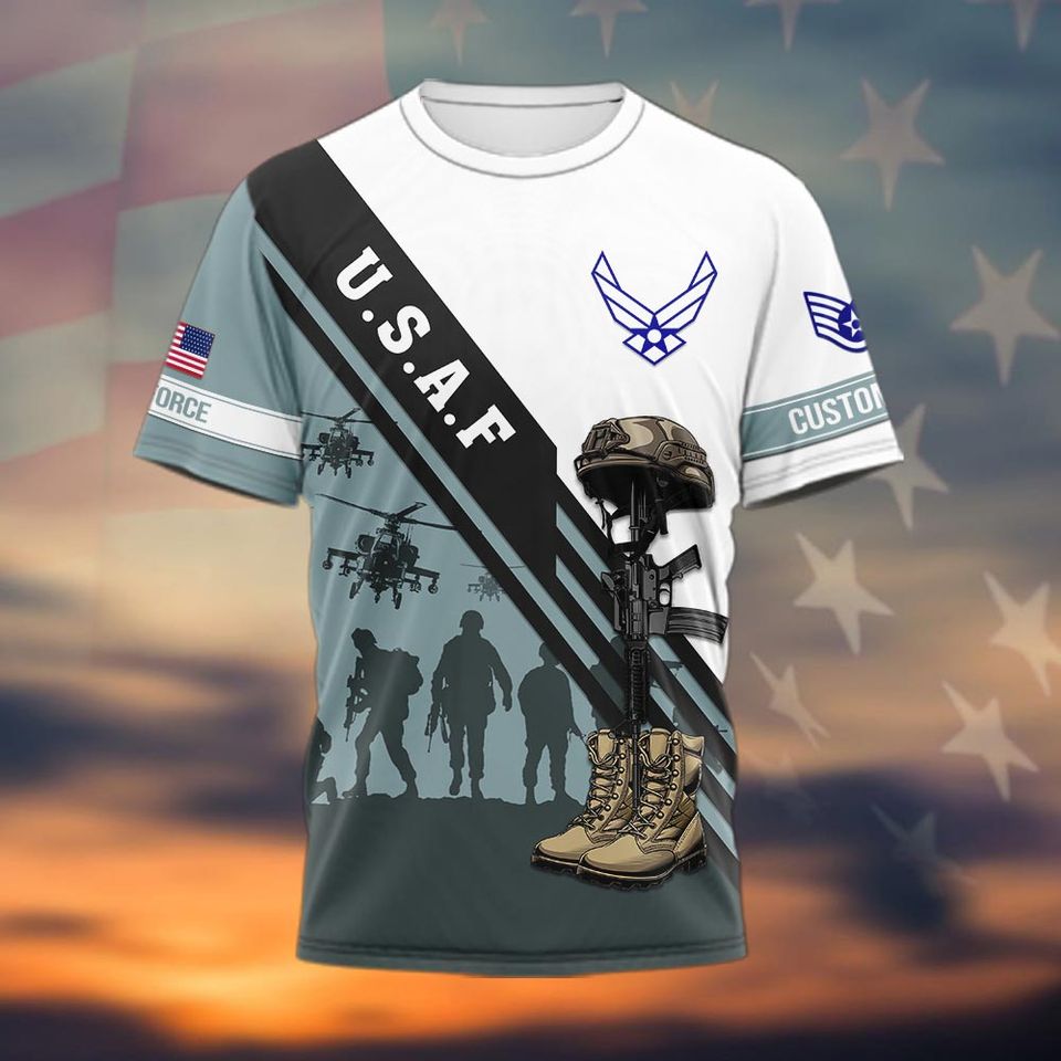 Customized US Air Force Veteran  3D Shirts