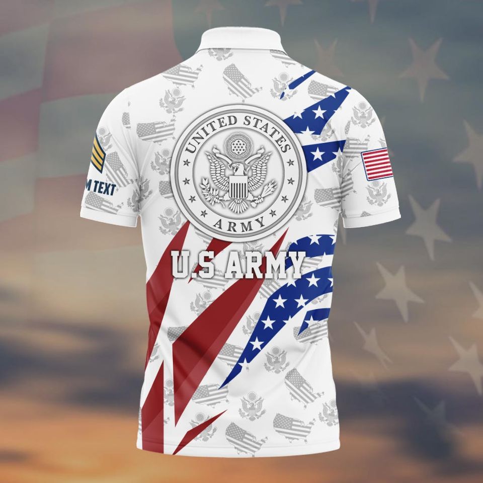 Customized U.S Veteran Polo Shirt Patriotic Gift