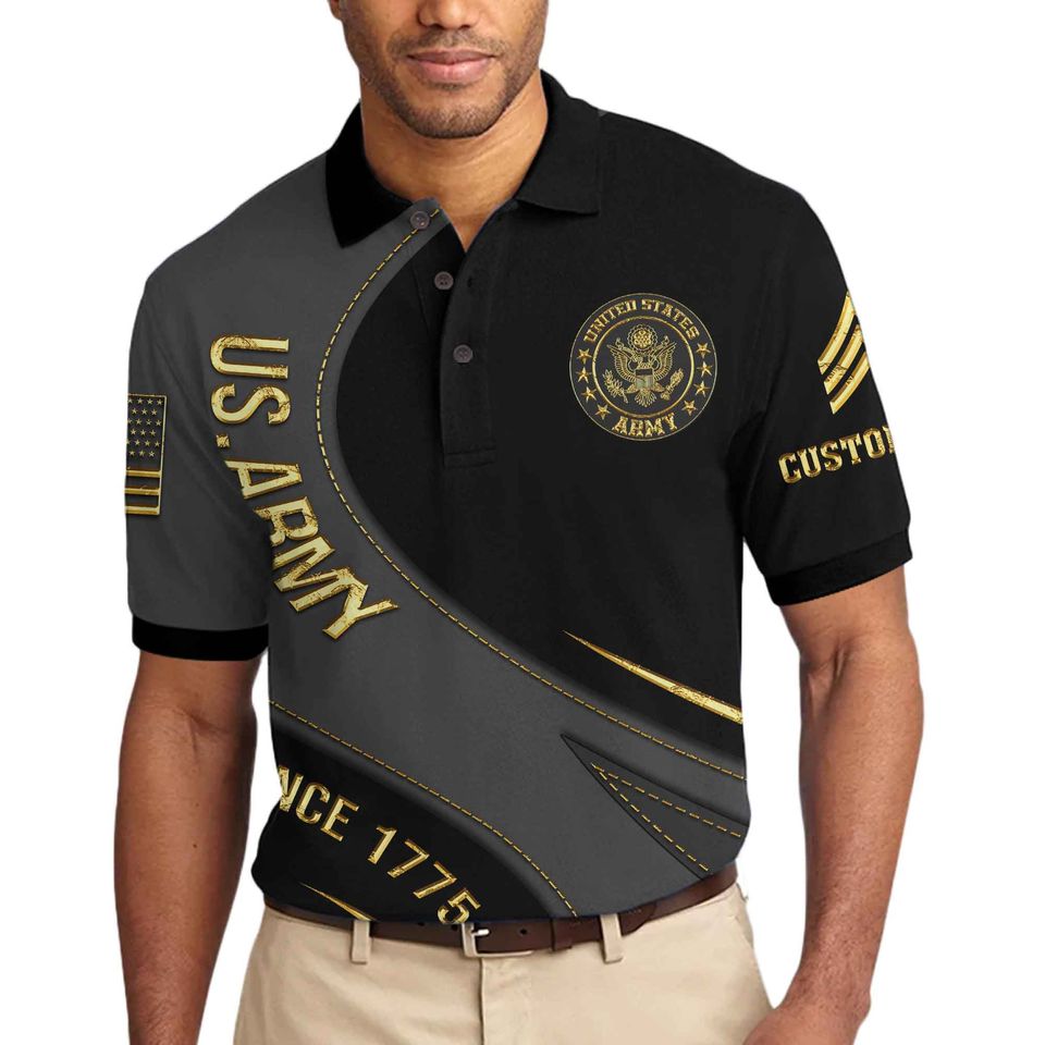 U.S Veteran Customized Polo Shirt