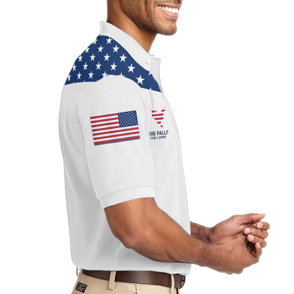 Customized U.S Veteran Honor The Fallen Polo Shirt