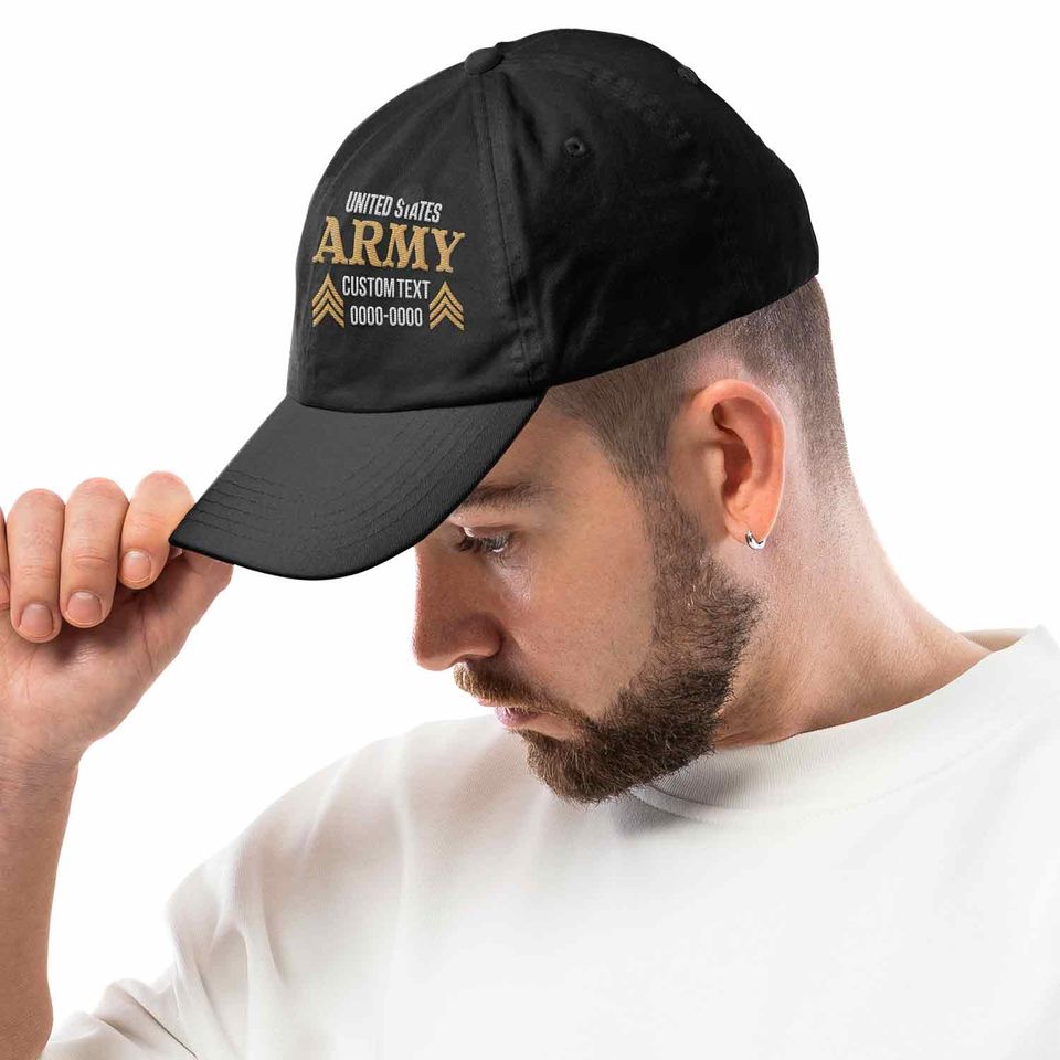 Customized US Veteran Proudly Served Embroidered Classic Cap