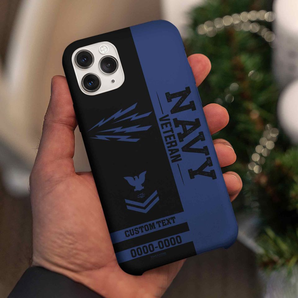 Customized US Navy Rating Veteran Proudly Served Phone Case