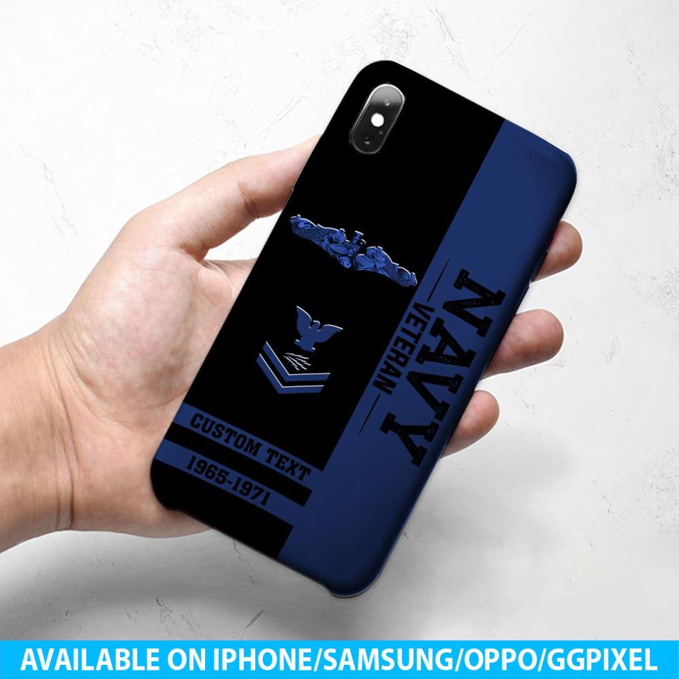 Customized US Navy Badges Veteran Proudly Served Phone Case