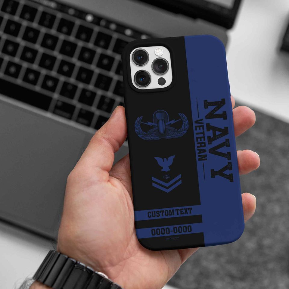 Customized US Navy Badges Veteran Proudly Served Phone Case