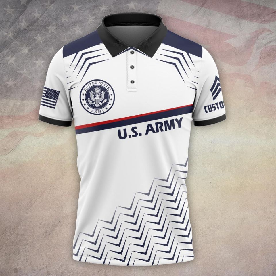 Customized U.S. Military Proudly Served Polo Shirt