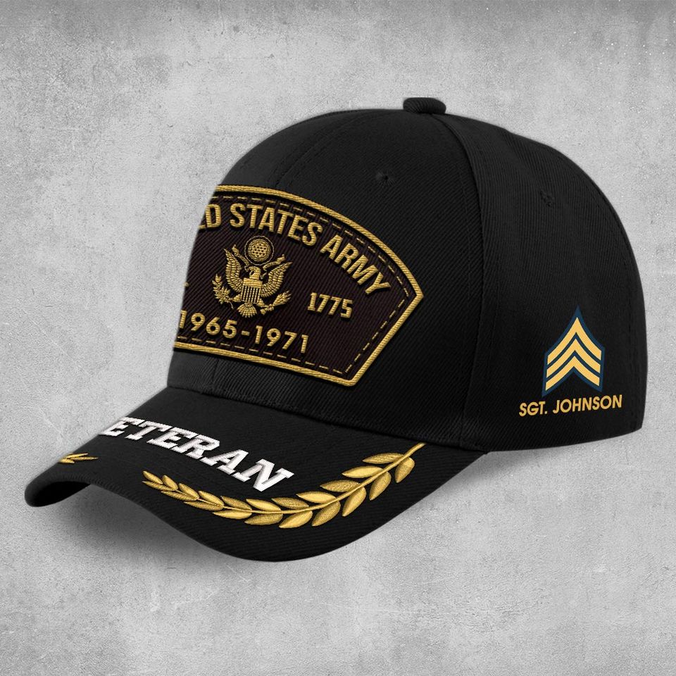 Customized US Veteran Proudly SEmbroidered Classic Cap