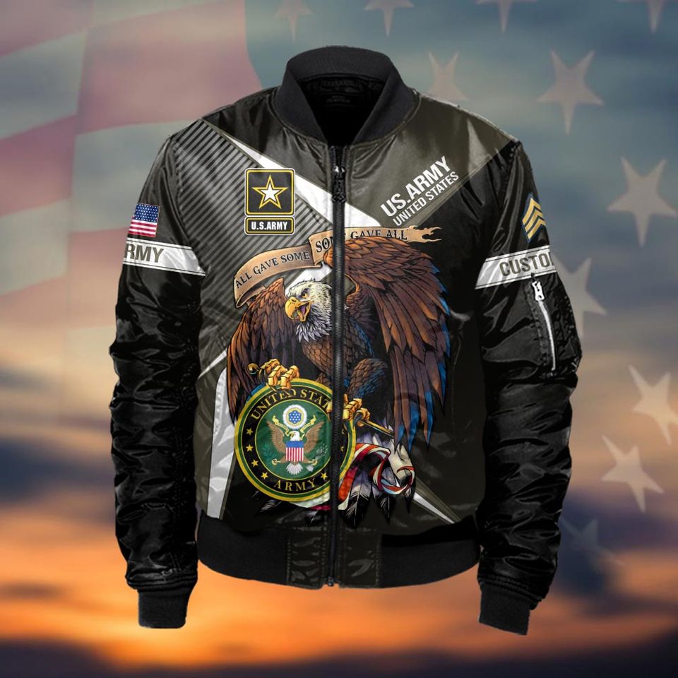 Customized US Army Veteran Bomber Jacket
