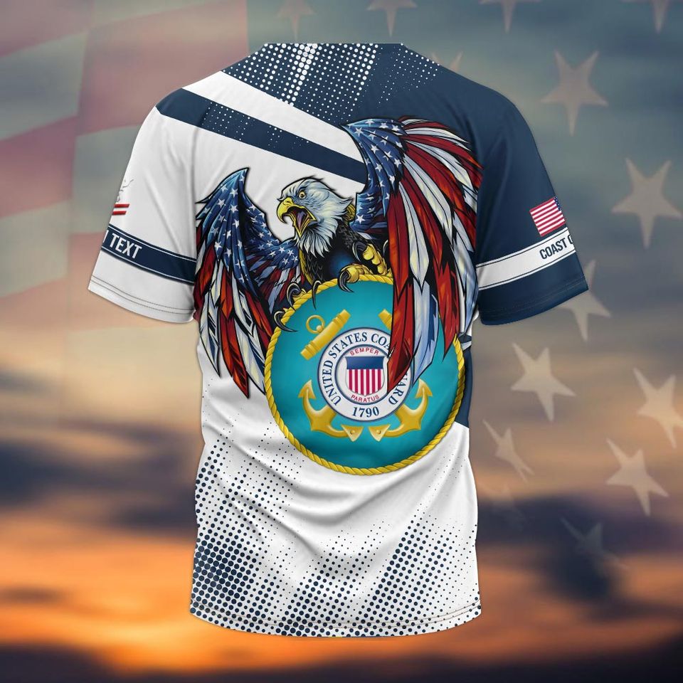 Customized US Coast Guard Veteran 3D shirt