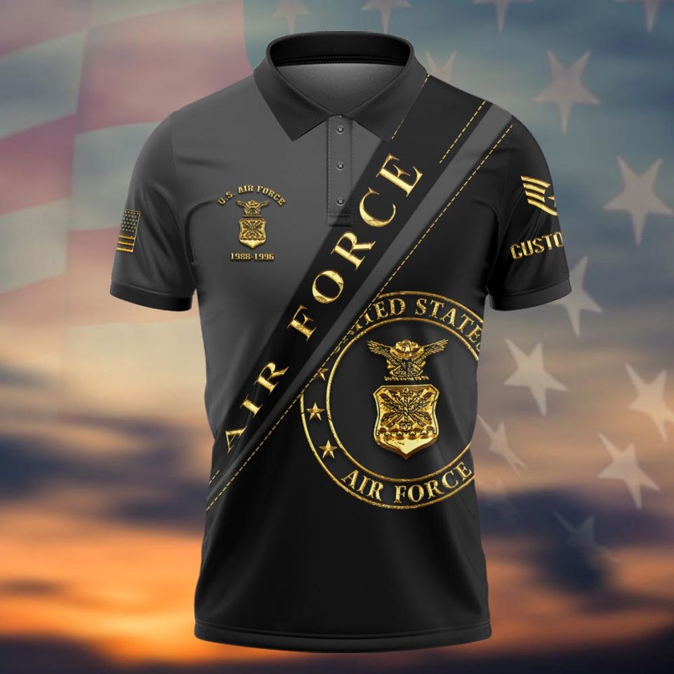 Customized USAF Commands Polo Shirt