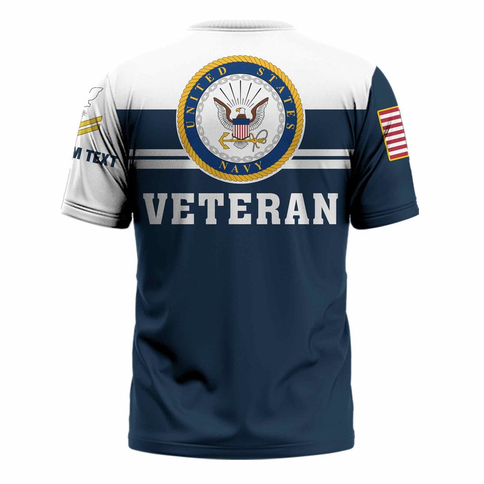 Customized US Navy Veteran 3D T-Shirt