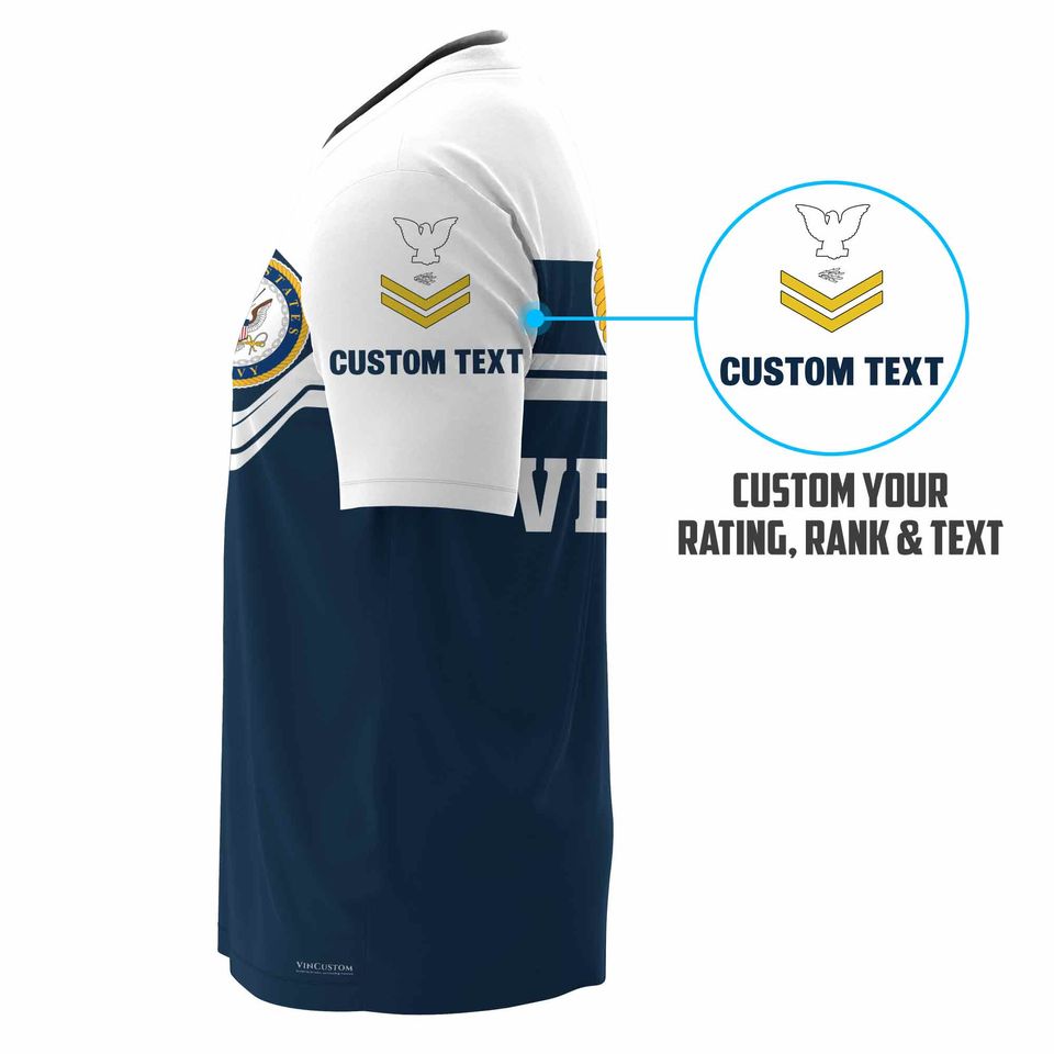 Customized US Navy Veteran 3D T-Shirt