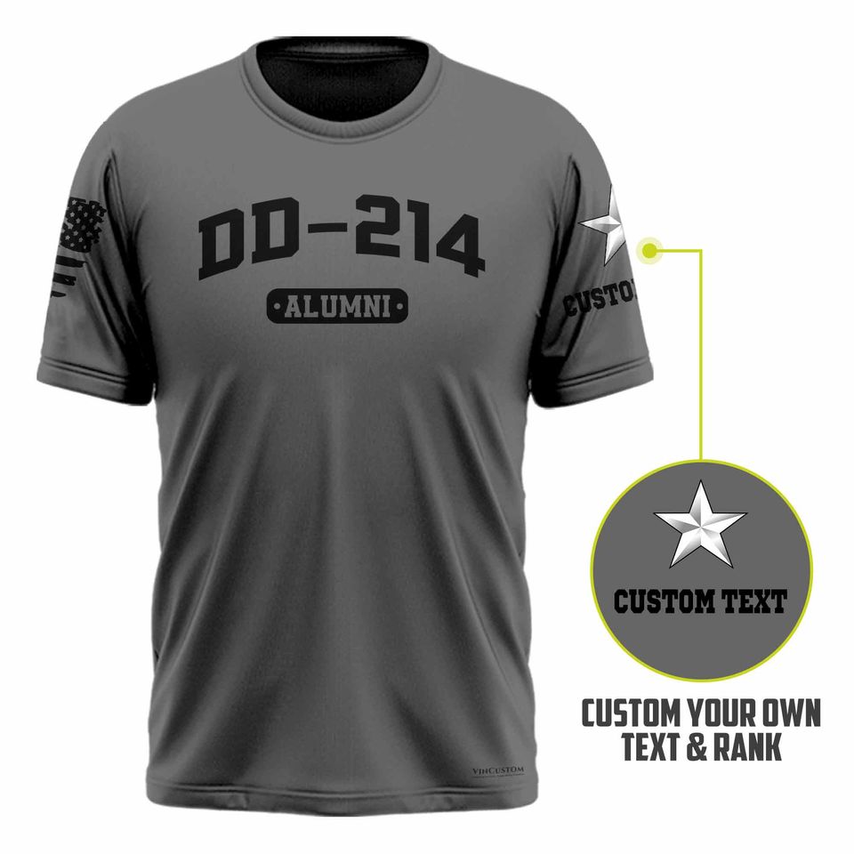 Personalized DD-214 T-Shirt with Peaceful Quote