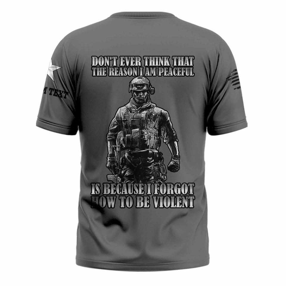 Personalized DD-214 T-Shirt with Peaceful Quote
