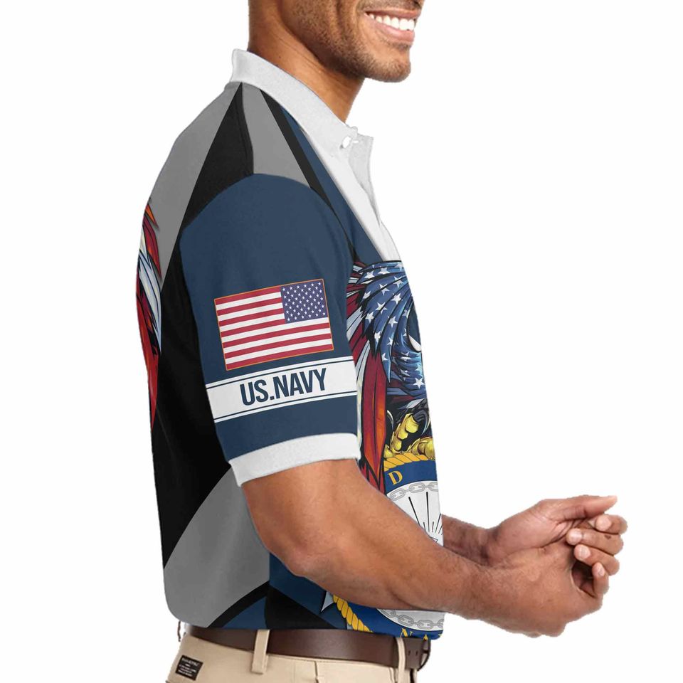 Customized US Navy Veteran Polo Shirt
