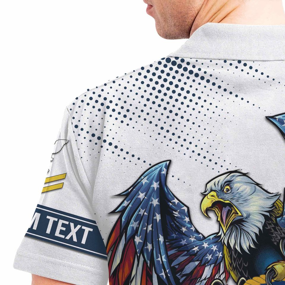 Customized US Navy Veteran Polo Shirt