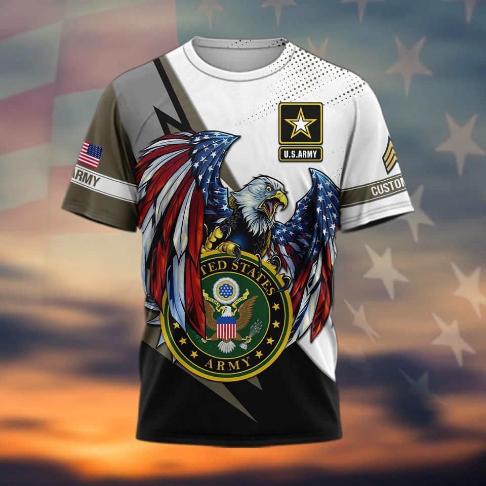 Customized US Eagle Military 3D shirt