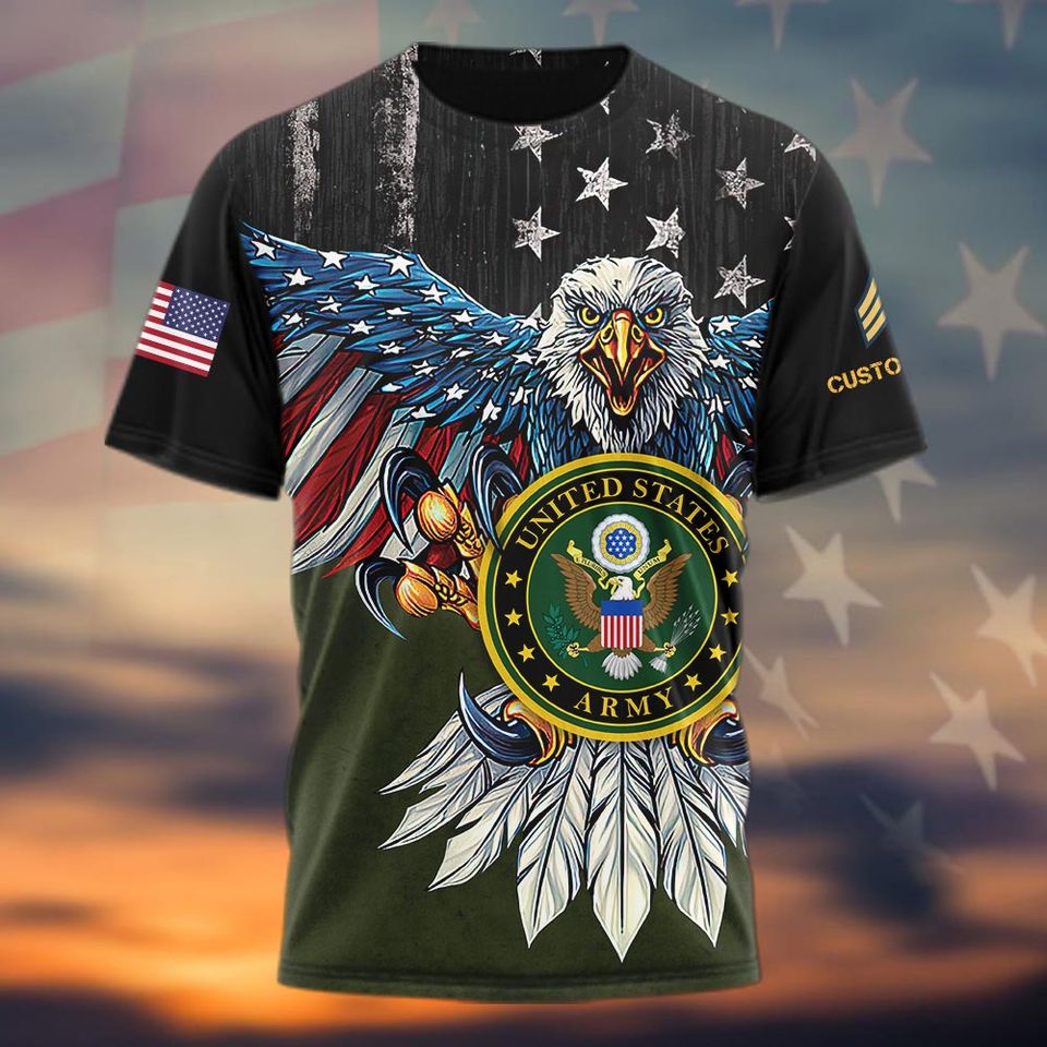 Customized Eagle Veteran 3D Shirt