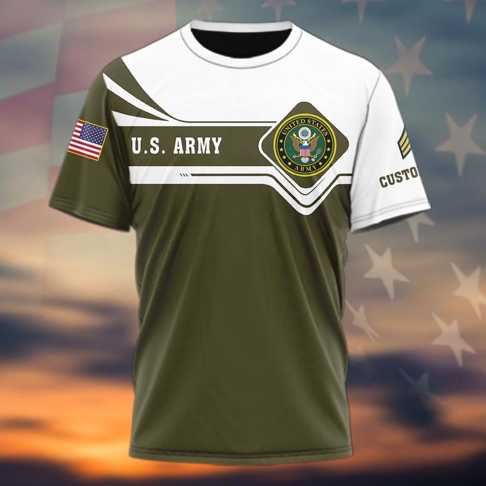 Customized US Army Veteran 3D T-Shirt